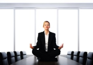 meditator on desk
